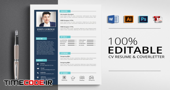 Clean CV Resume Word Template