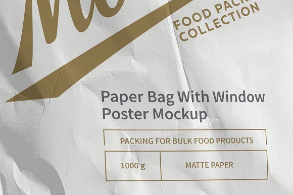 دانلود موکاپ پاکت کاغذی White Paper Bag with Window Mockup 3086233 | تایم کد