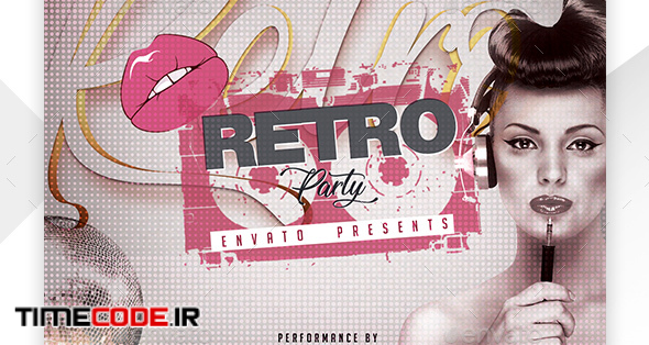  Retro Party Flyer Template 