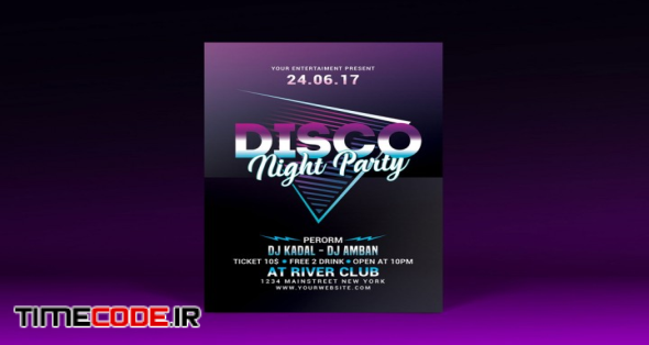 Disco Night Party Flyer 