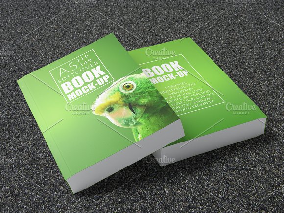 Download دانلود موکاپ کتاب Book Mock-Up | A5 | Soft Cover 963051 - تایم کد | مرجع دانلود پروژه آماده افتر ...