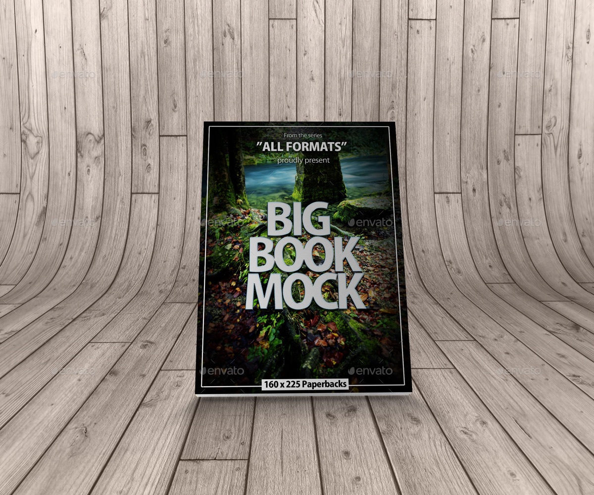 Download دانلود موکاپ کتاب Book Mockup Dimension 160 x 225 mm 9553265 | تایم کد