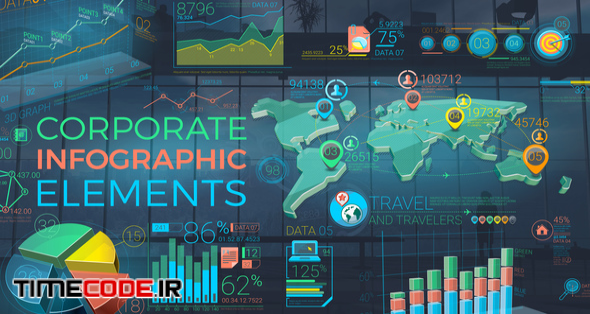  Colorful Corporate Infographic Elements 