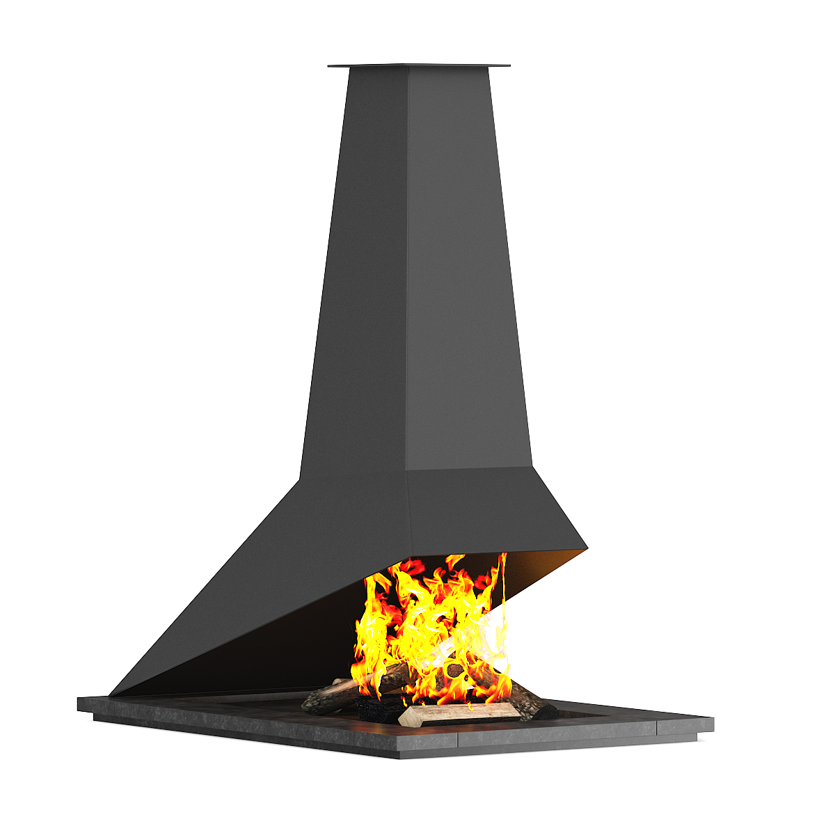 CGAxis Models Volume 45 3D Fireplaces + Render Scene