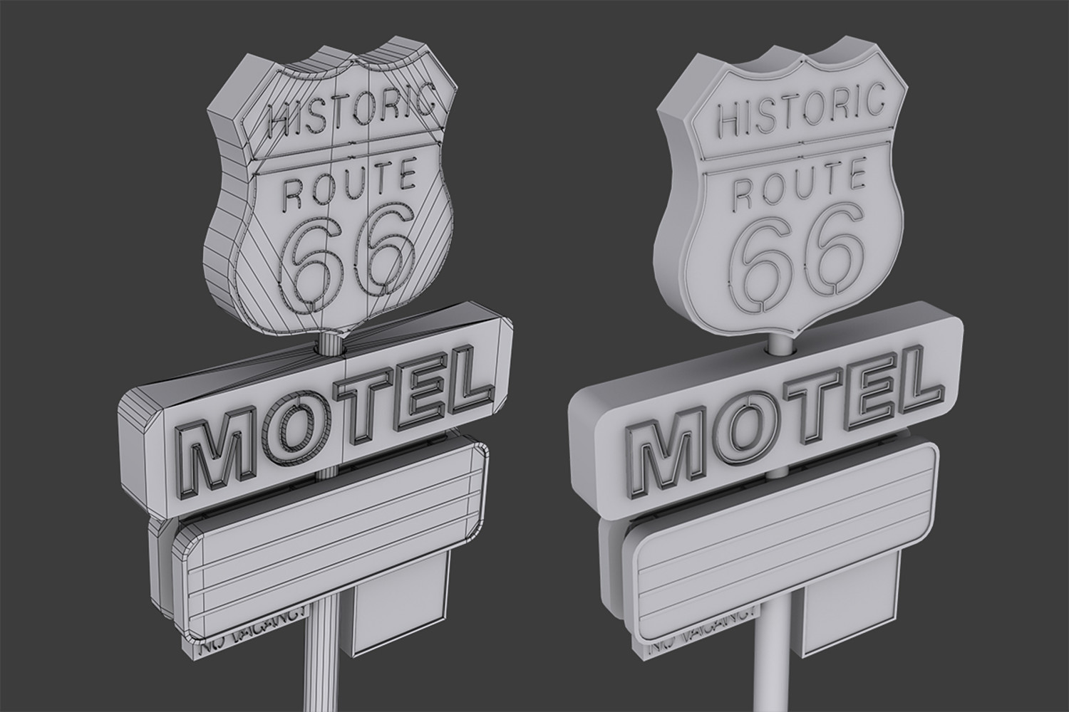 Historic Route 66 Motel Sign