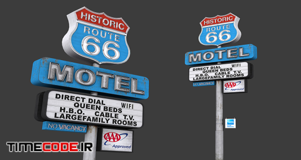 Historic Route 66 Motel Sign