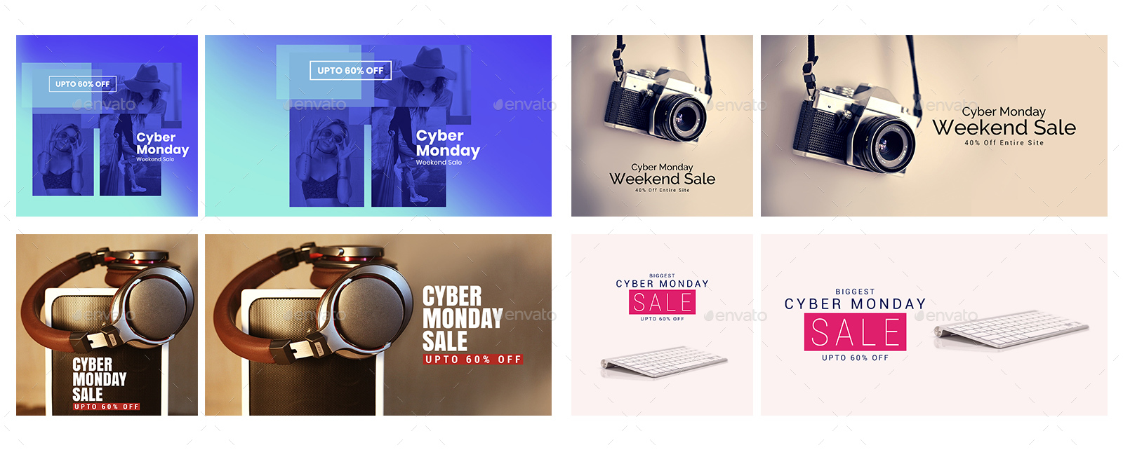 Cyber Monday Sale Facebook And Instagram Newsfeed Banners - 10 Designs