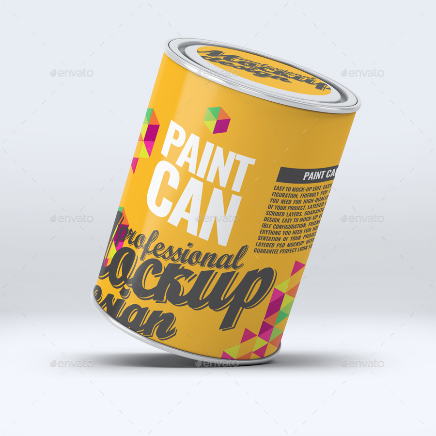 Download دانلود موکاپ قوطی رنگ Paint Can Mock-Up V.1 22909609 - تایم کد | مرجع دانلود پروژه آماده افتر ...