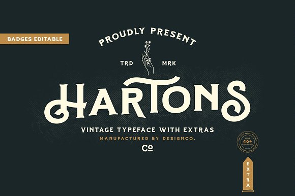 Hartons Branding Typeface (Extras)