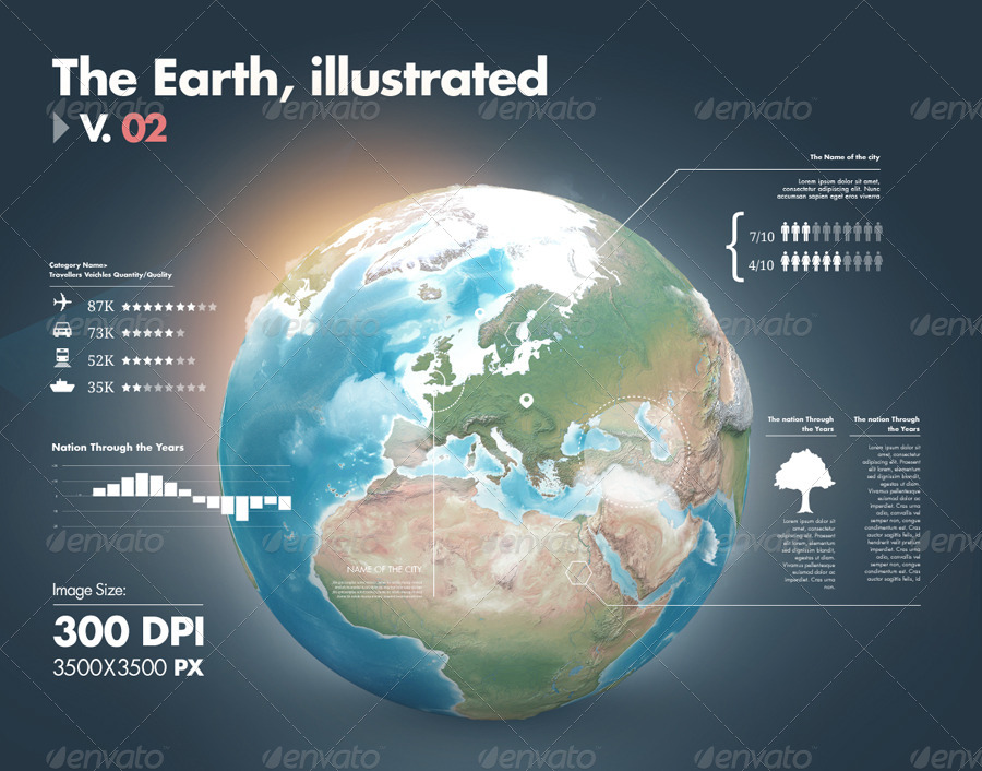 Earth Illustrations And Infographics - V2