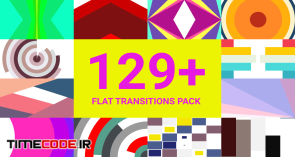 129+ Flat Transitions Pack