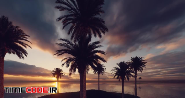 Sunset On Palms Island