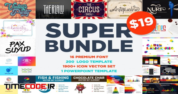 Super Bundle (Font, Logo, Vector, Presentation) 
