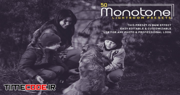 50 monotone Lightroom Presets 