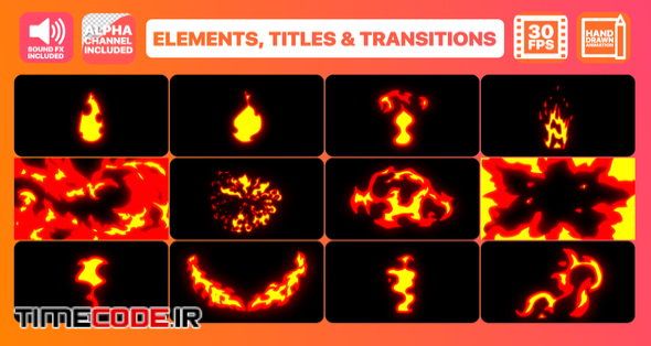  Fire Elements Titles And Transitions 