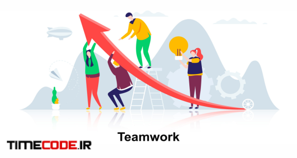 Teamwork - Flat Concept