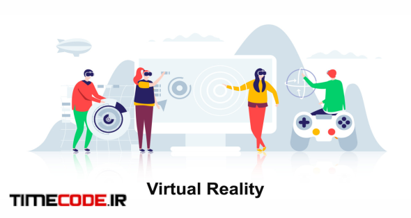 Virtual Reality - Flat Concept