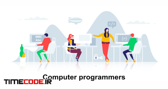 Computer Programmers - Flat Concept