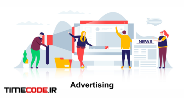 Advertising - Flat Concept