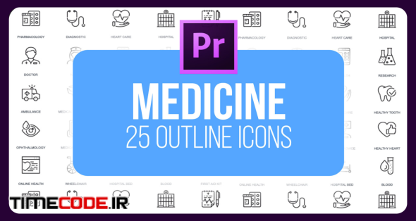Medicine- 25 Outline Animated Icons