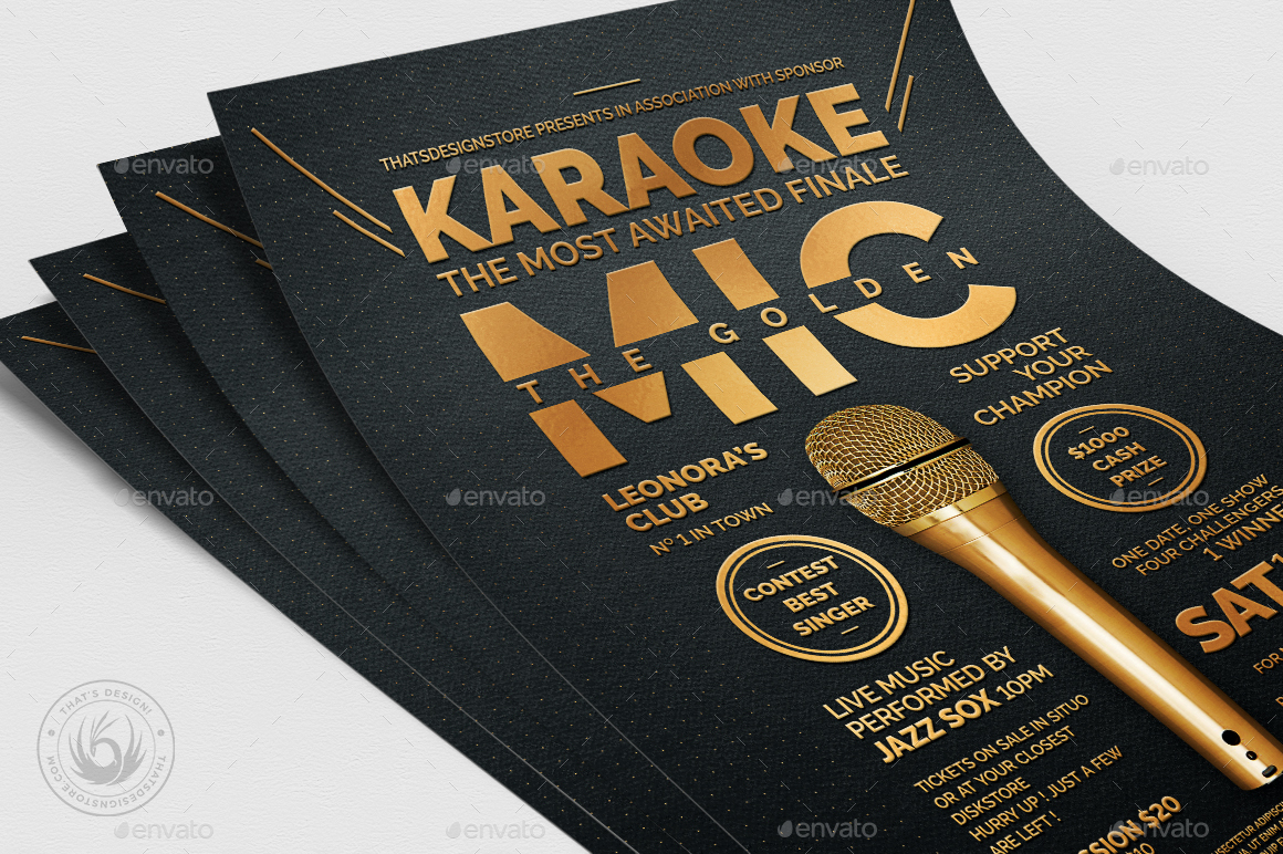 Karaoke Flyer Template V8