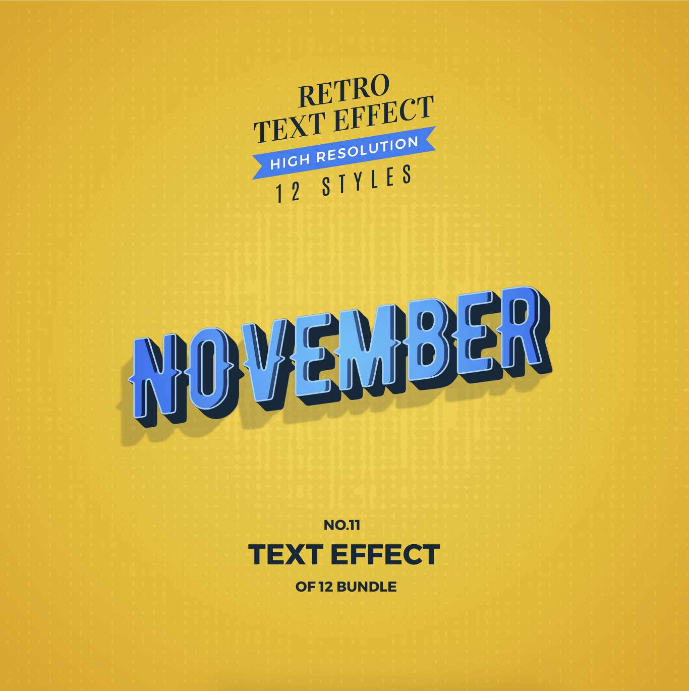 Months Of The Year Retro Text Effects