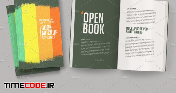 Open Softcover Book Mockup