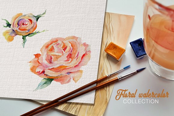Stylish rose Watercolor png