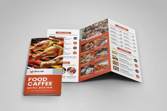 Food Menu Trifold Brochure v2