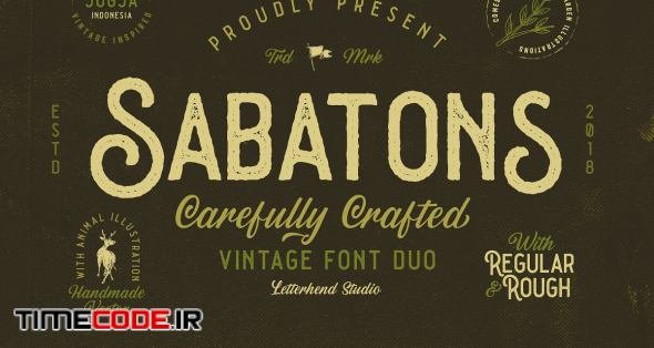 Sabatons - Vintage Font Duo