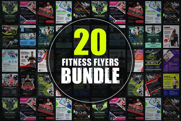 20 Fitness Flyers Bundle