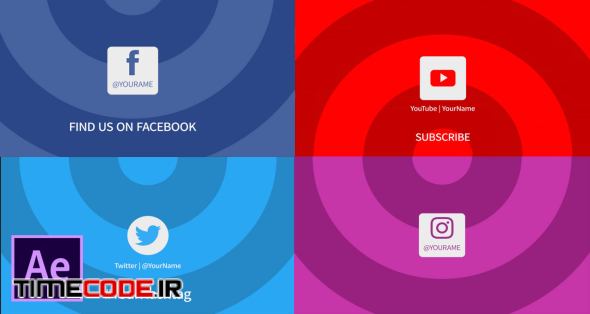 Transition With Social Media Icons