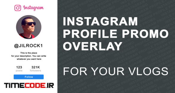 Instagram Profile Promo Overlay