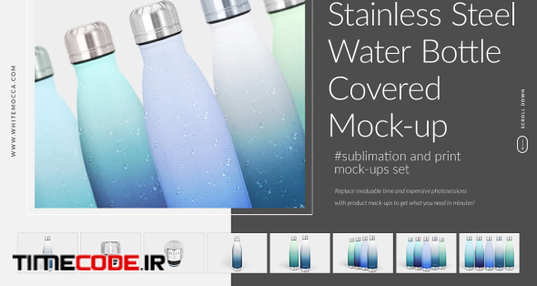 Stainless Steel Water Bottle Mockup