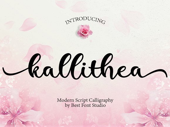 kallithea script font