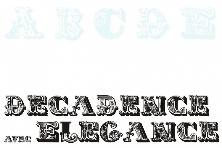 Decadence Avec Elegance pack two fonts