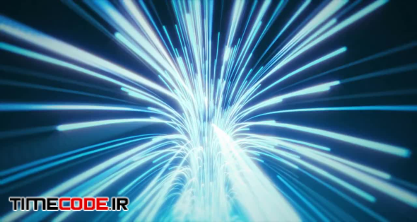 Blue Hyperspace Jump With Rotation