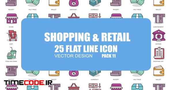 Shoping And Retail - Flat Animation Icons 