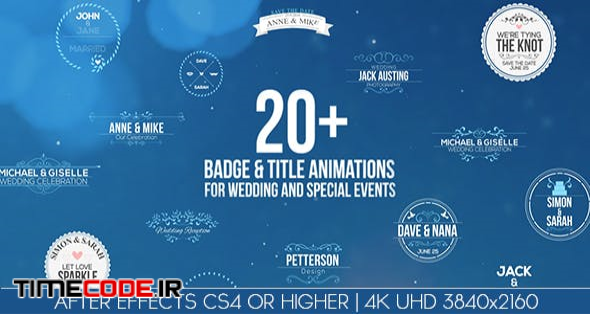  Badges / Title Animations For Wedding And Special Events 