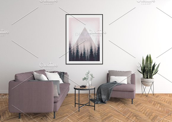 Interior Mockup - Blank Wall Mock Up
