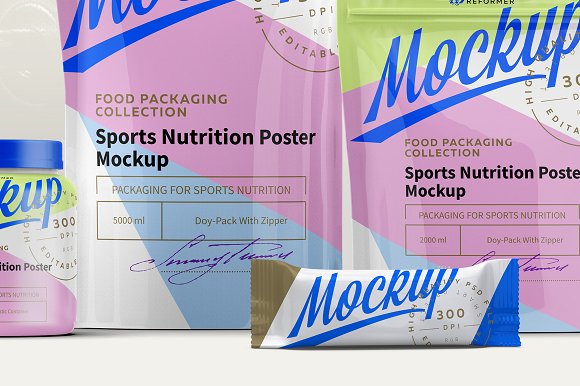 Download دانلود موکاپ مکمل غذایی Sports Nutrition Poster Mock-Up ...