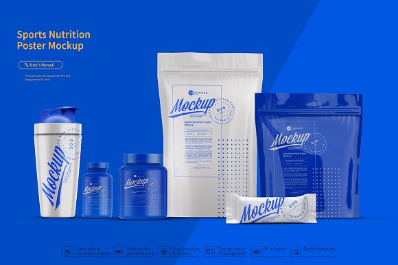 Download دانلود موکاپ مکمل غذایی Sports Nutrition Poster Mock-Up ...