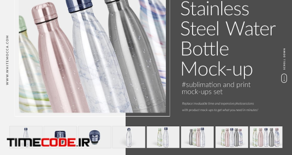 Stainless Steel Water Bottle Mock-up