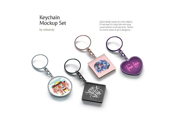 Keychain Mockups Set