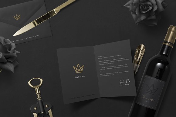 Download دانلود موکاپ لوگو Black Branding Mockups Vol.3 3486145 | تایم کد