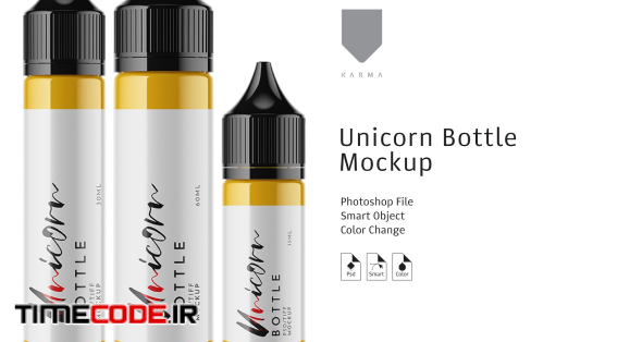 Unicorn Dropper Bottles Mockup