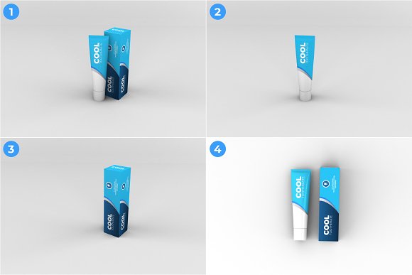 Toothpaste Mockups - 9 Poses