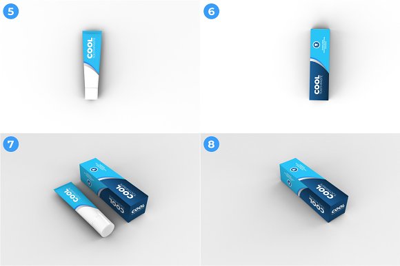 Toothpaste Mockups - 9 Poses