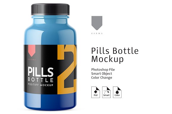 Pills Bottle Mockup 2