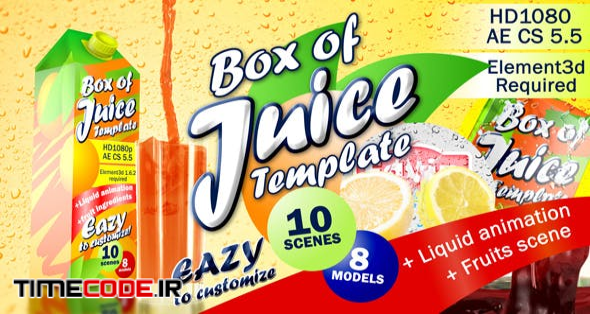  Box of Juice Template 